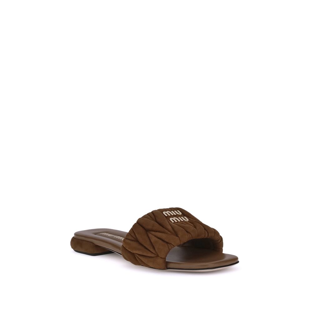 Miu Miu Matelassé nappa leather Sandals - Image 2