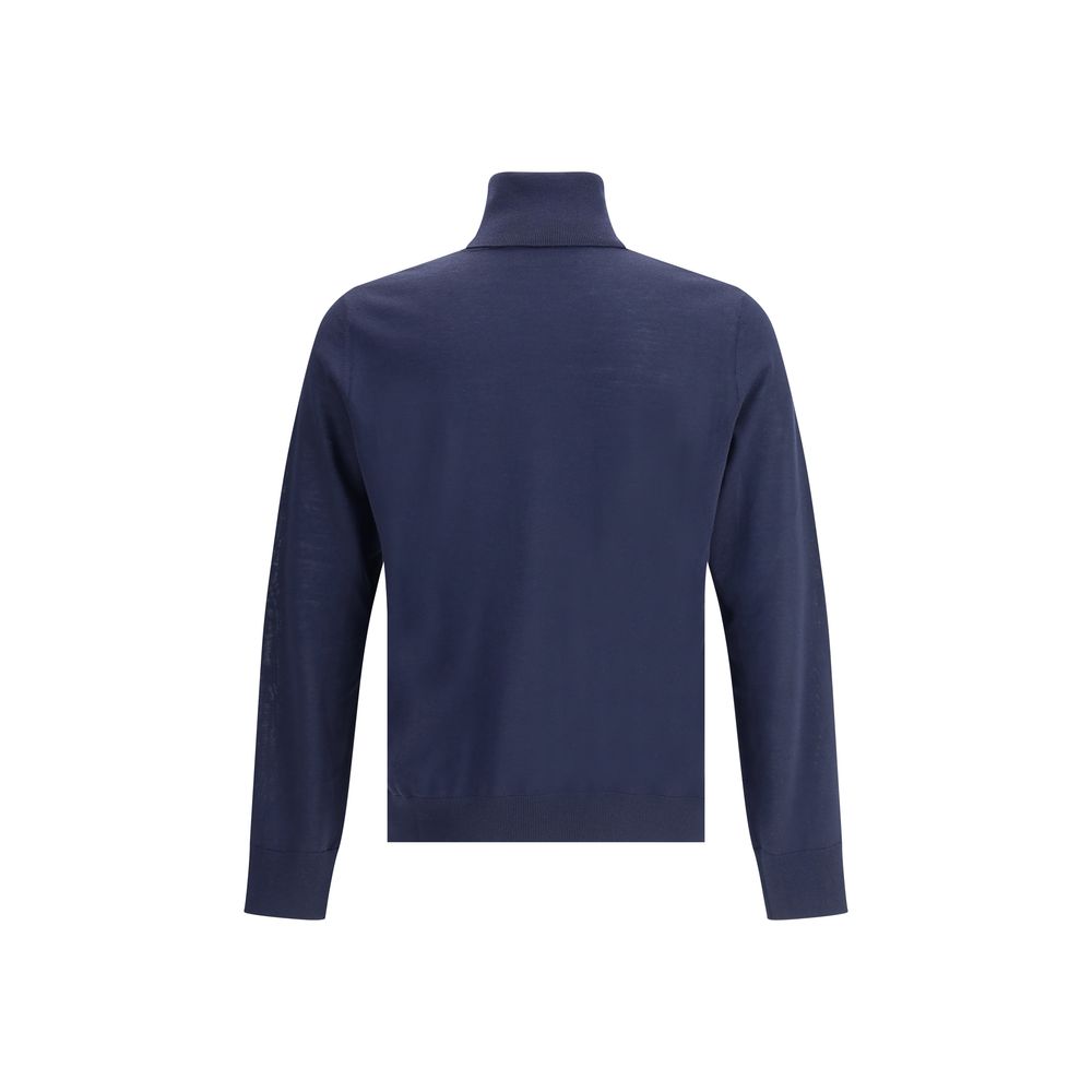 Dsquared² Blue Fleece Wool Turtleneck - Image 2