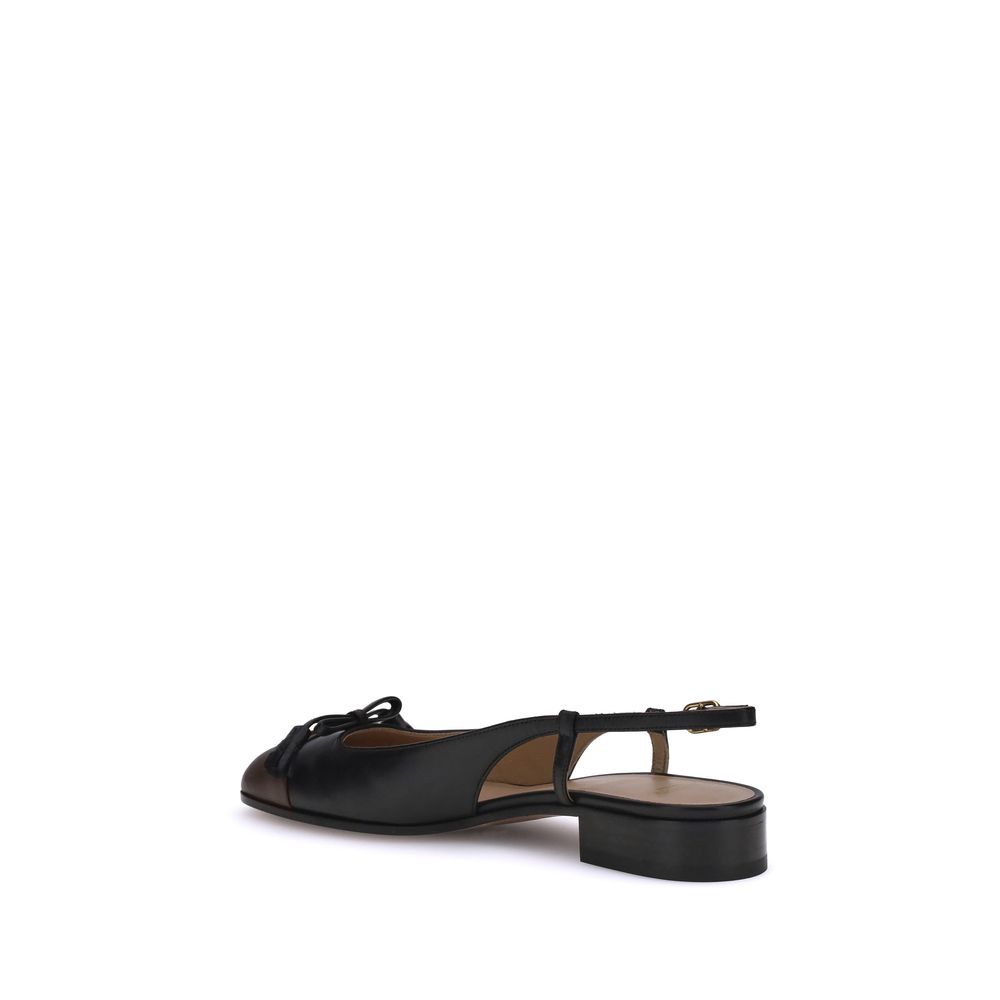 Valentino Garavani Black Goatskin Ballet Flats - Image 3