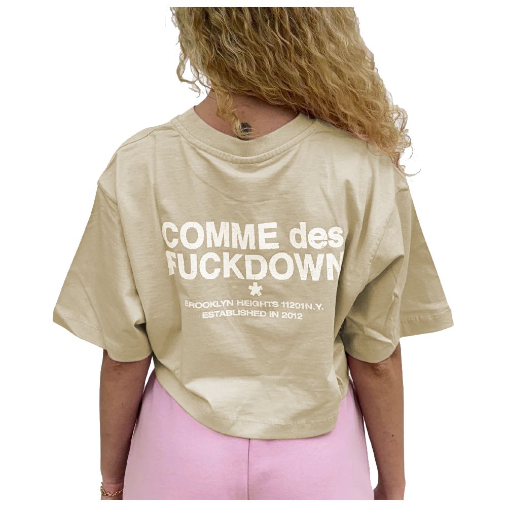 Comme Des Fuckdown Beige Cotton Tops & T-Shirt - Image 2