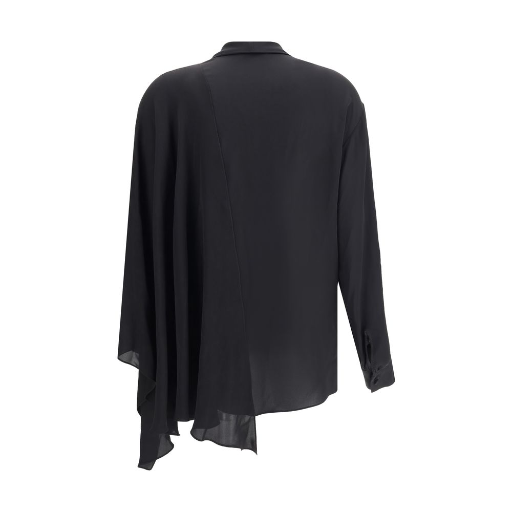 Balenciaga Black Silk Blouse - Image 2