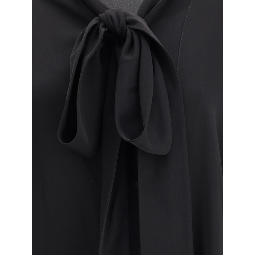 Balenciaga Black Silk Blouse - Image 3