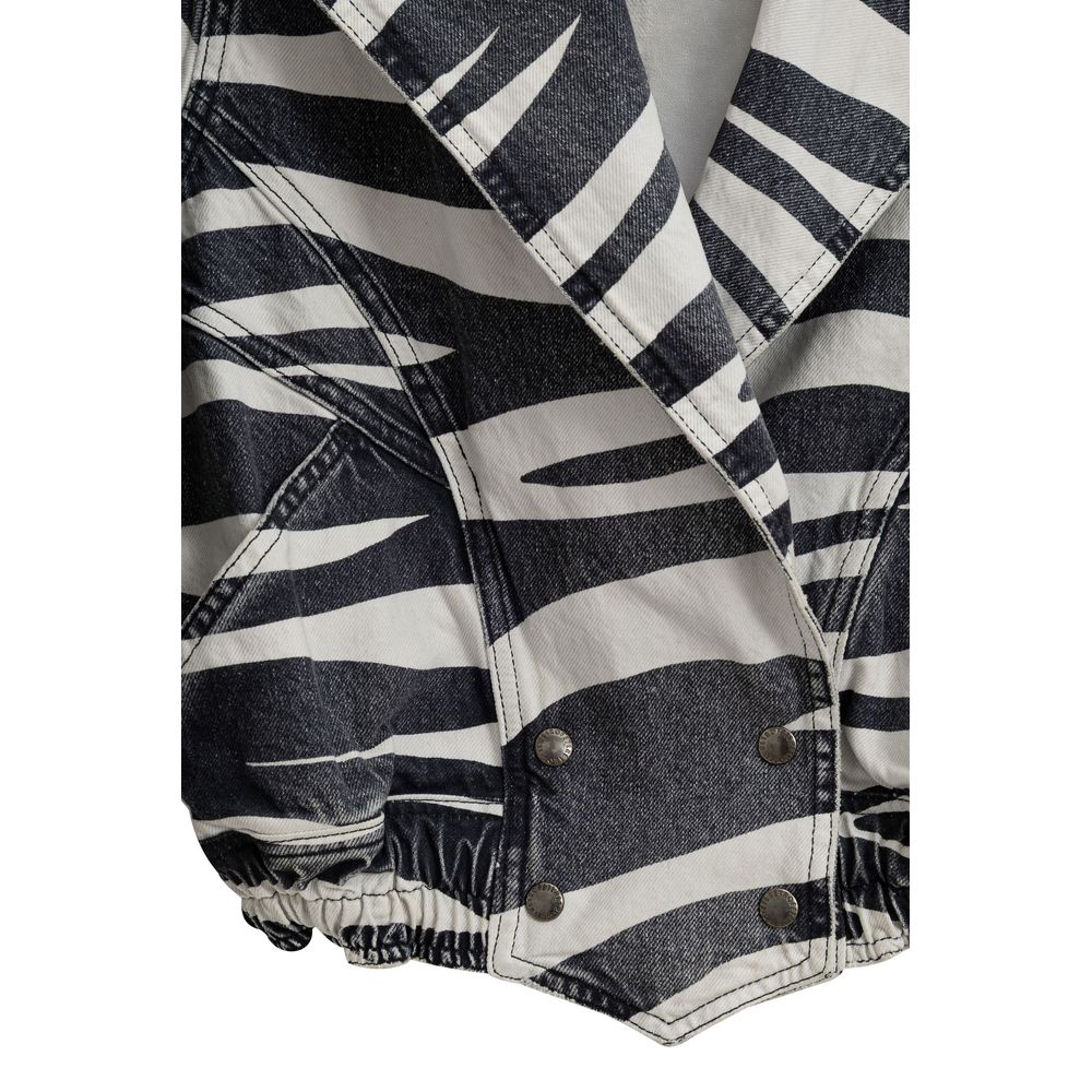 Retrofête Black And White Cotton Blazer - Image 3