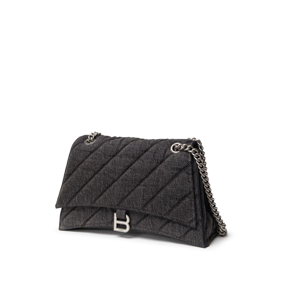 Balenciaga Black Fabric And Leather Shoulder Bag - Image 3