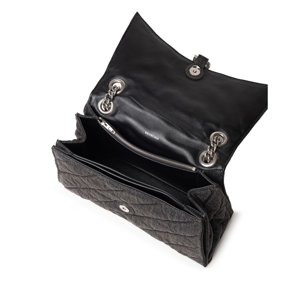 Balenciaga Black Fabric And Leather Shoulder Bag - Image 5