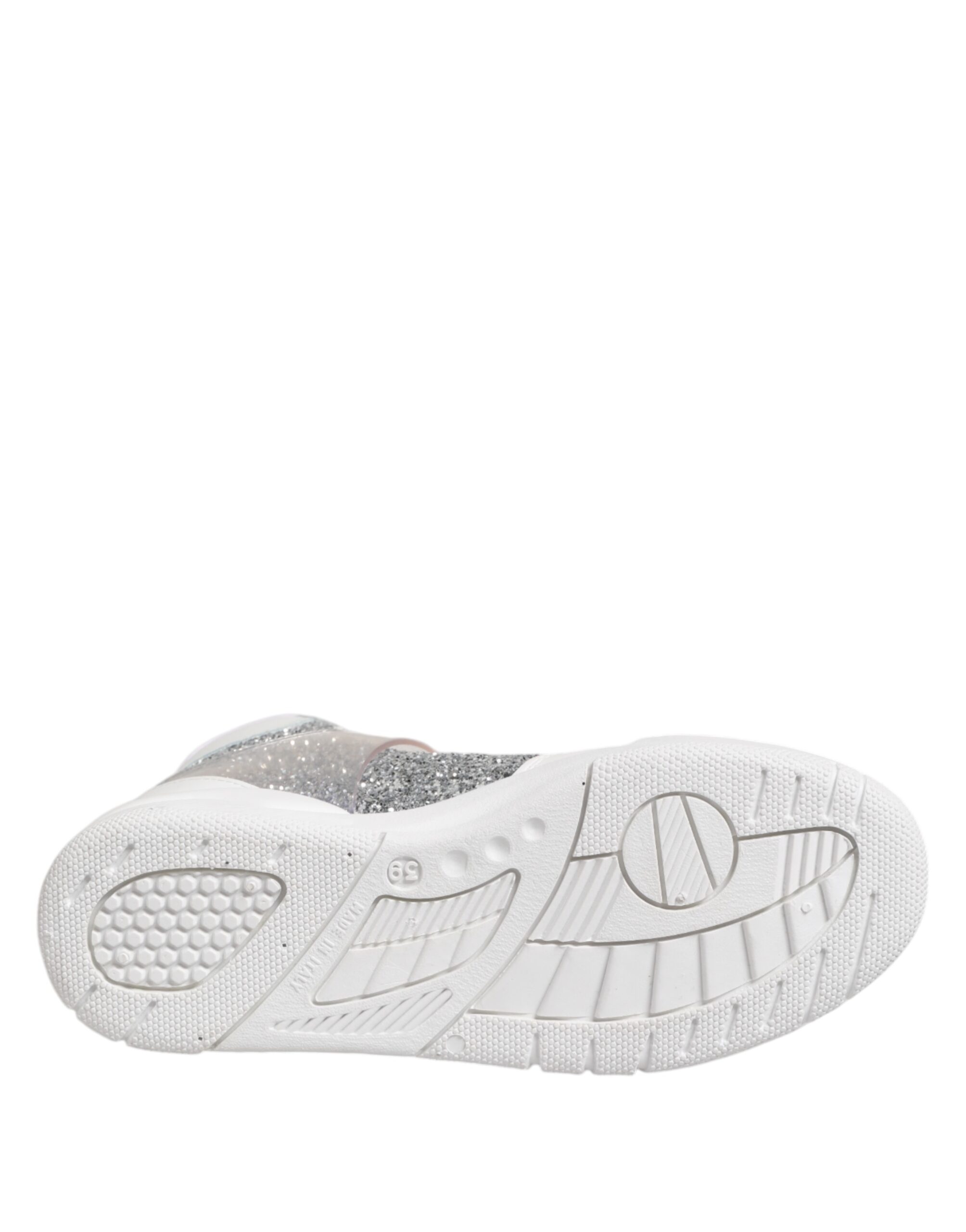 Chiara Ferragni White Silver High Top Women Sneakers Shoes - Image 8