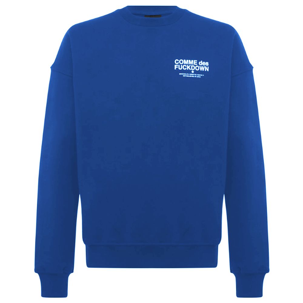 Comme Des Fuckdown Blue Cotton Sweater