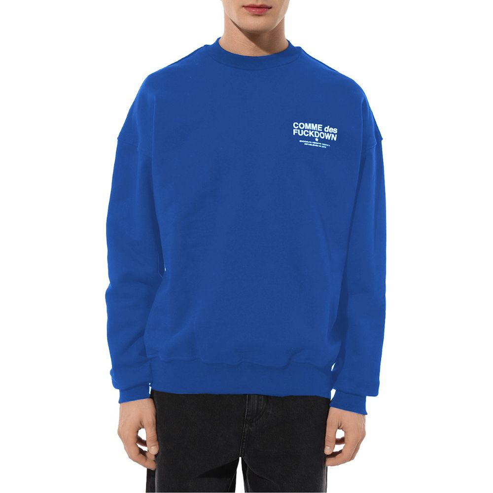 Comme Des Fuckdown Blue Cotton Sweater - Image 3
