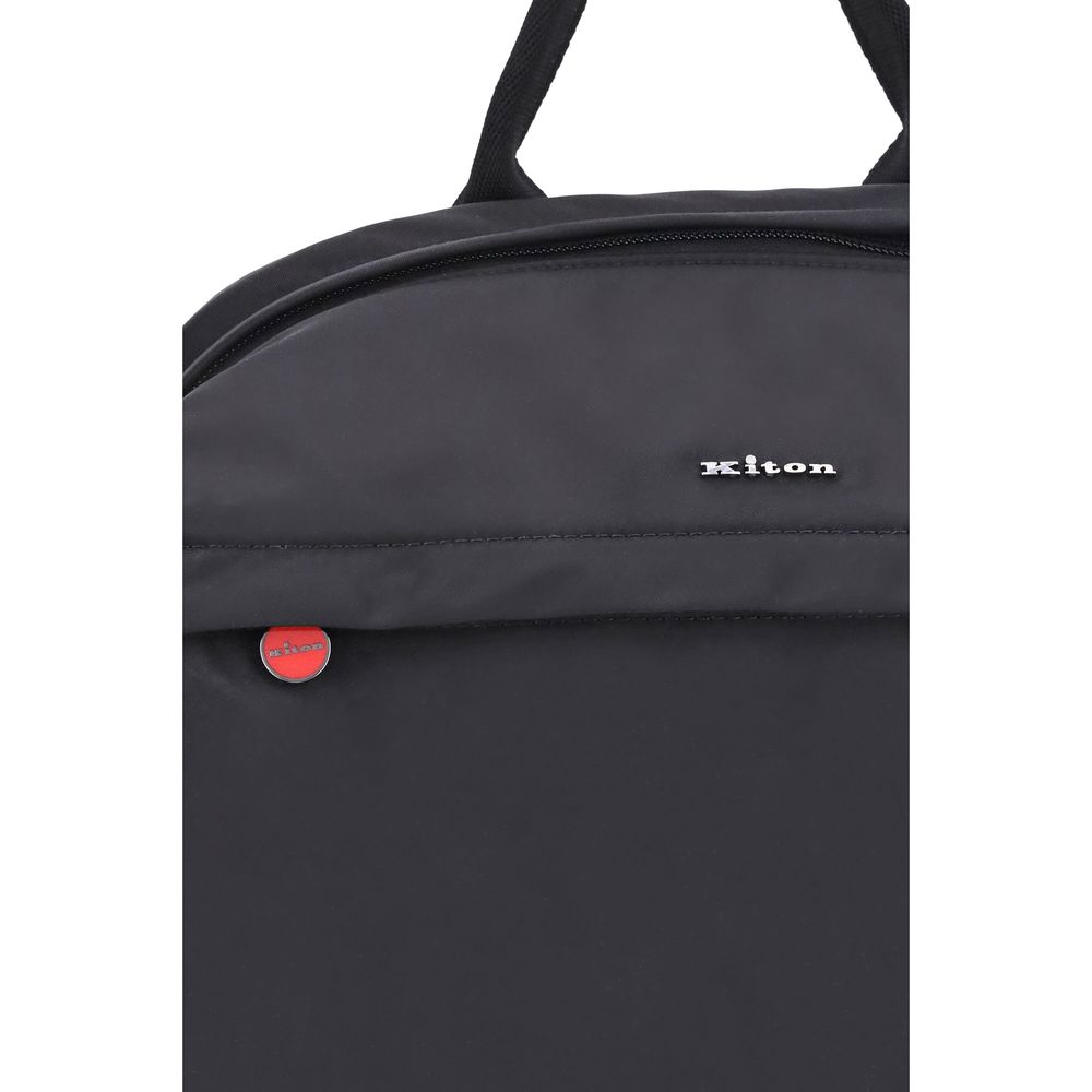 Kiton Black Polyamide Backpack - Image 4