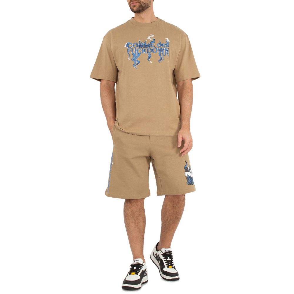 Comme Des Fuckdown Brown Cotton Short - Image 5