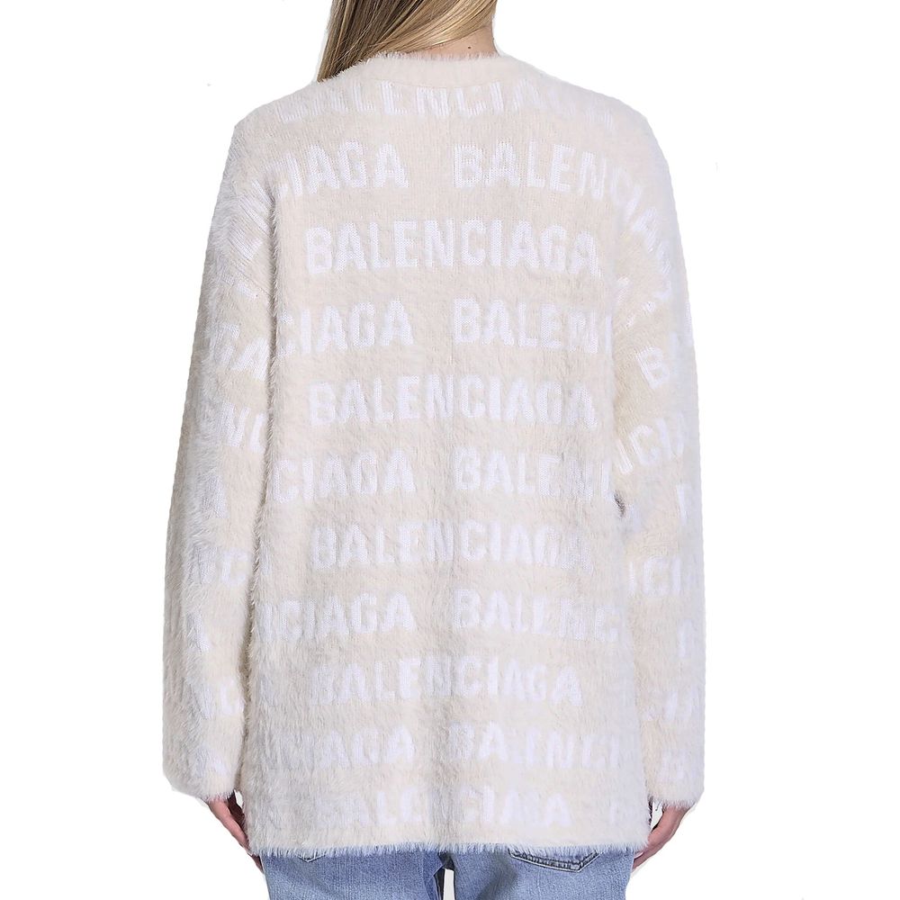 Balenciaga Wool Blend Jacquard Cardigan - Image 3
