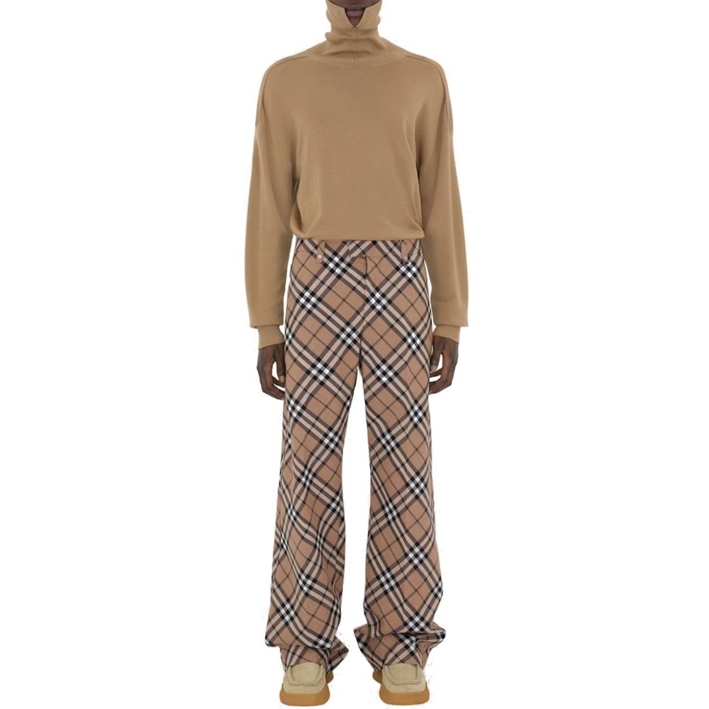 Burberry Wool Blend Check Pants - Image 2
