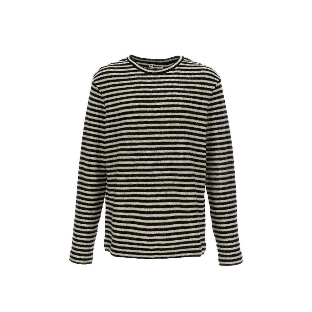 Jil Sander Striped Wool Compact Jersey T-Shirt