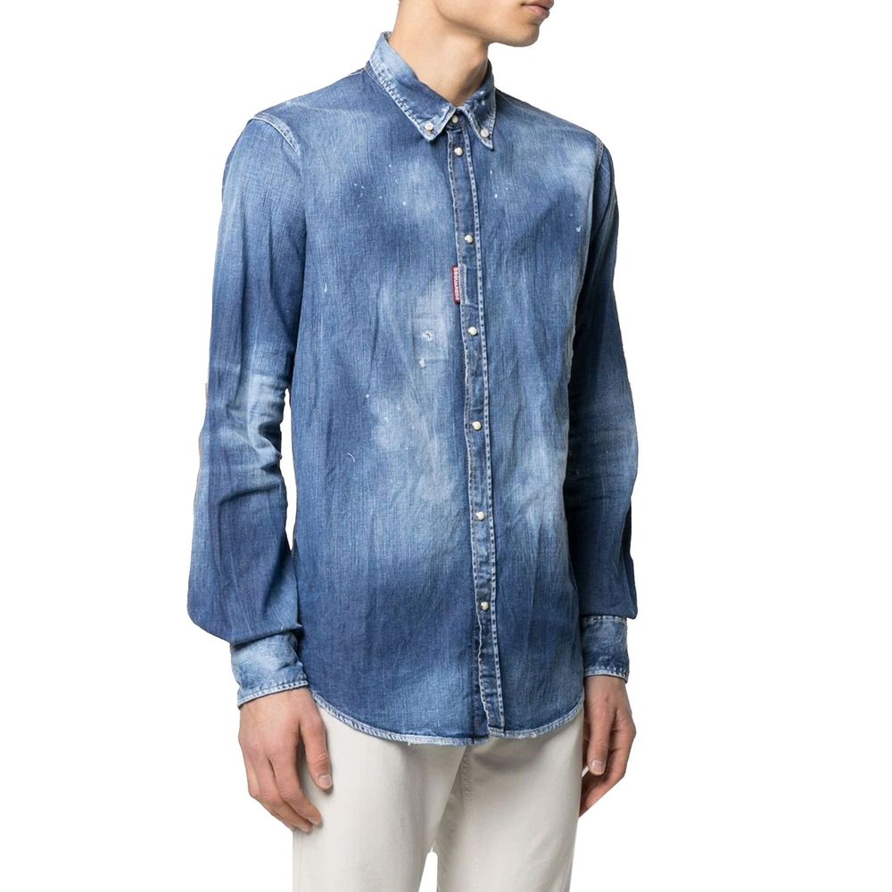 Dsquared² Distressed Effect Denim Shirt - Image 2