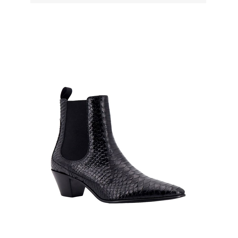 Celine Snake-Effect Leather Chelsea Boots - Image 2