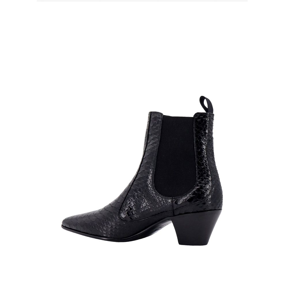 Celine Snake-Effect Leather Chelsea Boots - Image 3