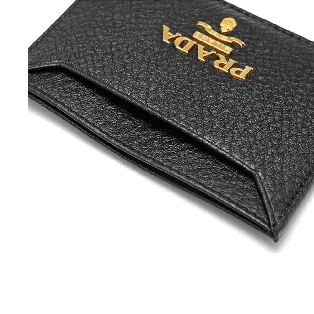Prada Logo Leather Card Holder - Image 2