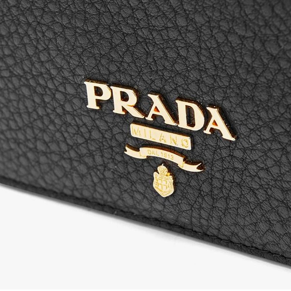 Prada Logo Leather Card Holder - Image 3