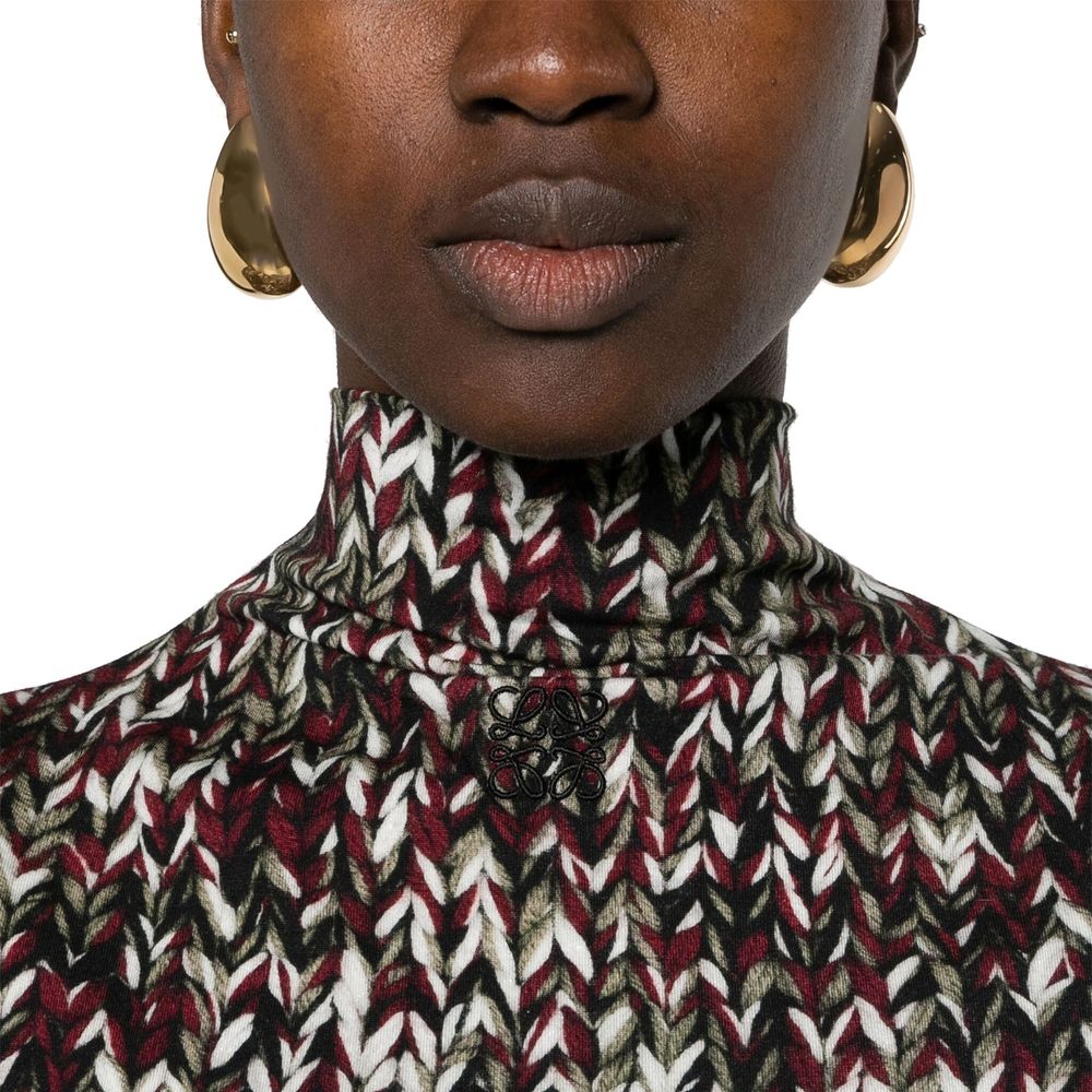 Loewe Knit-Print Long Dress - Image 4