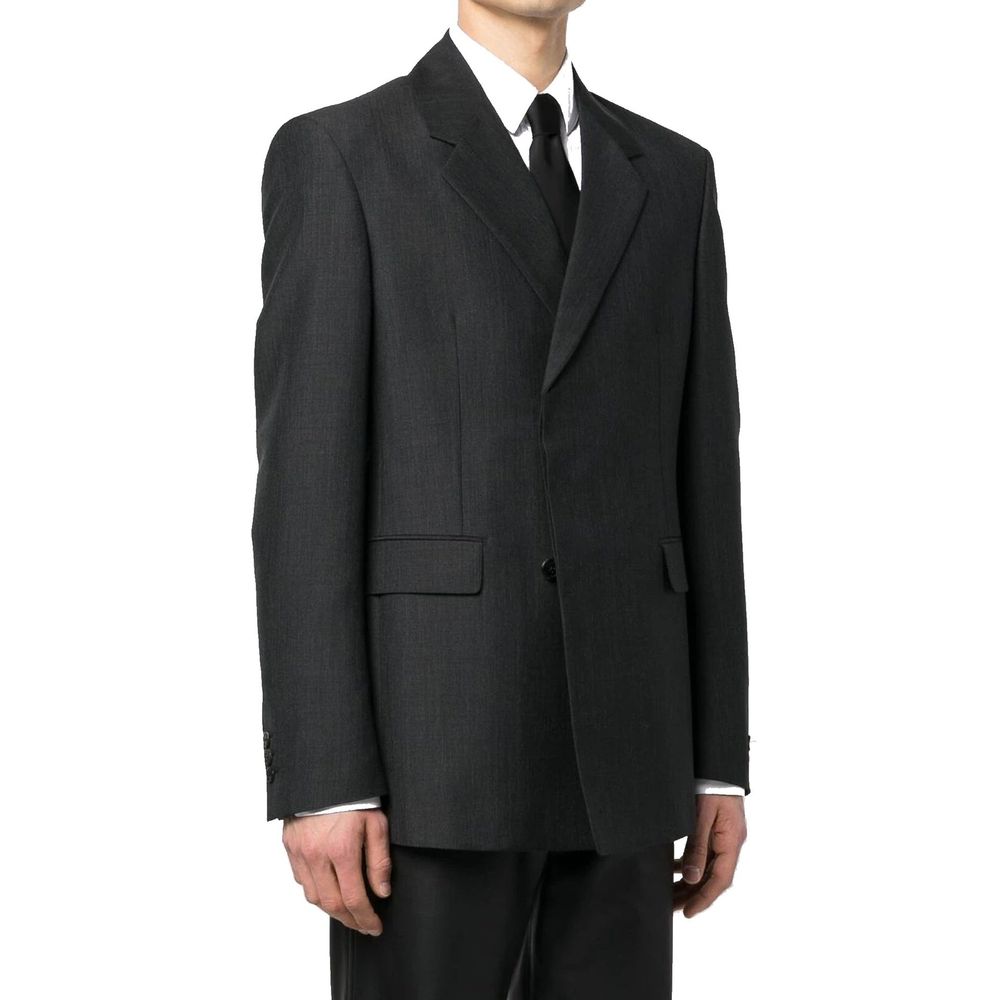 Prada Double-Breasted Wool Jacket - Image 2