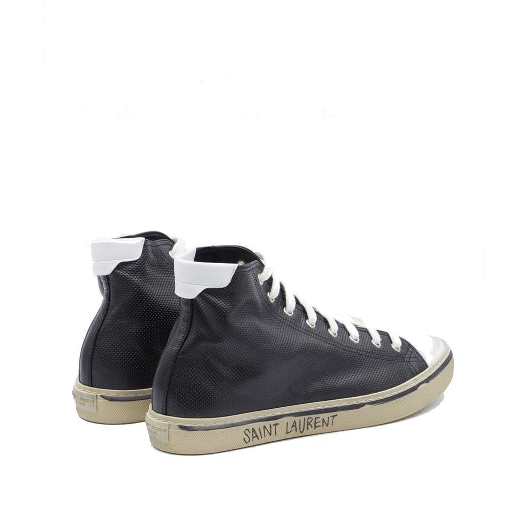 Saint Laurent Malibu Leather Sneakers - Image 3