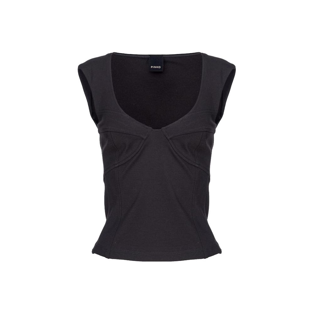 PINKO Black Viscose Tops & T-Shirt