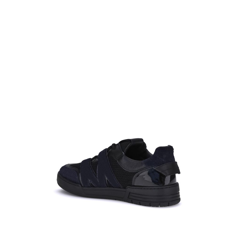 Moschino Black Calf Leather Bos Taurus Athletic Sneakers - Image 3