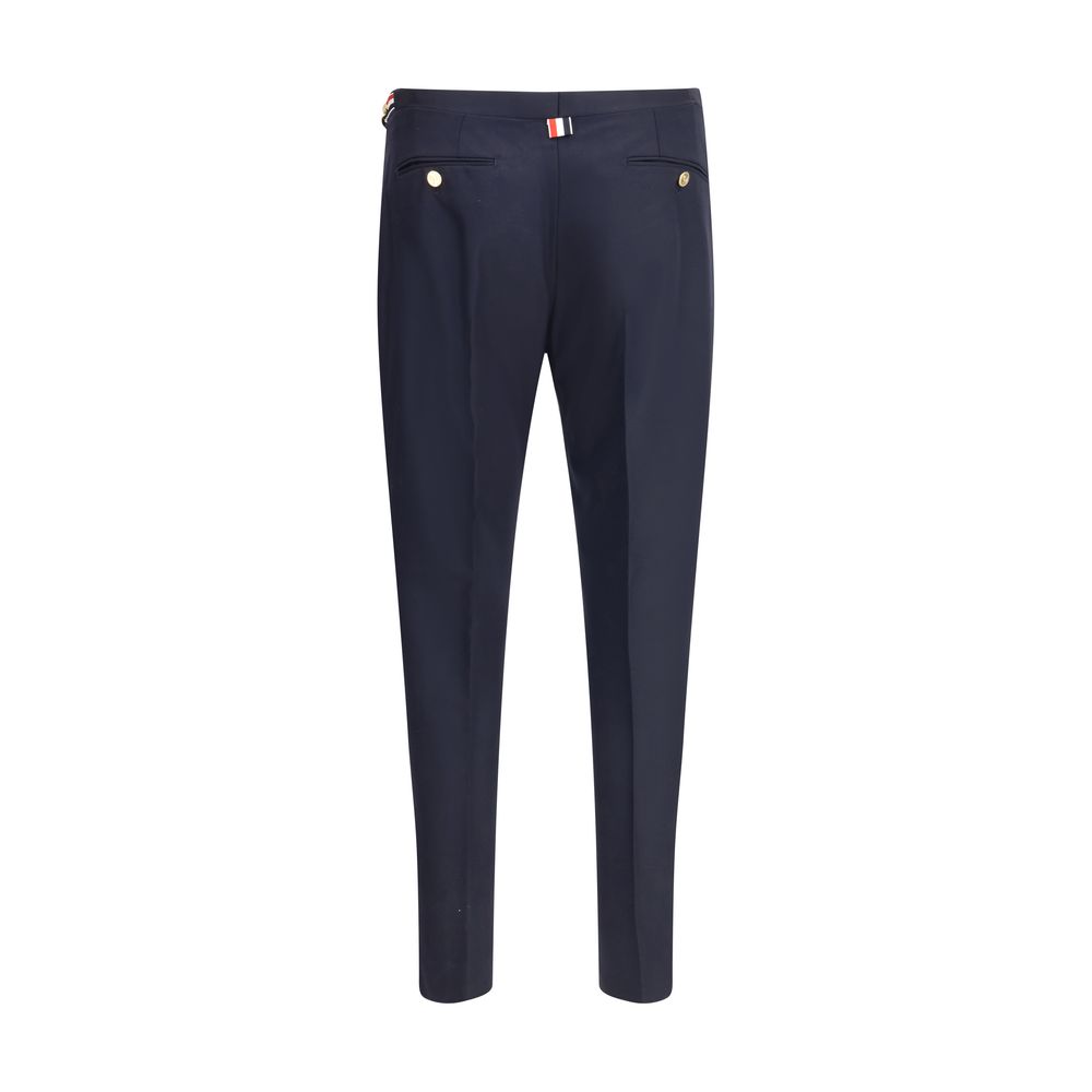 Thom Browne Blue Wool Casual Pants - Image 2