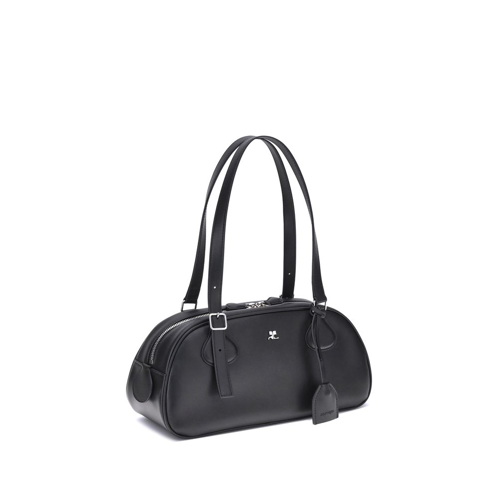 Courrèges Black Calf Leather Bos Taurus Shoulder Bag - Image 2