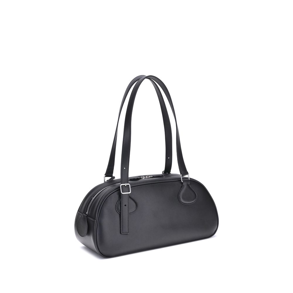 Courrèges Black Calf Leather Bos Taurus Shoulder Bag - Image 3