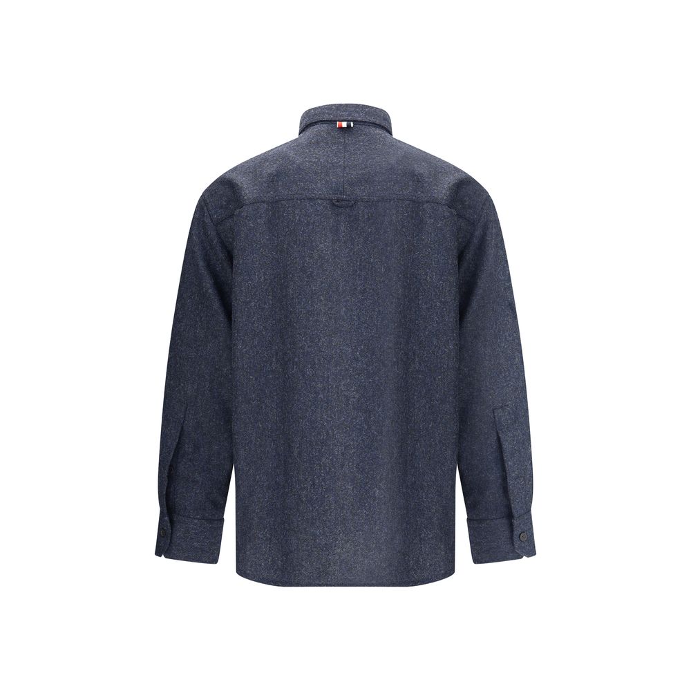 Thom Browne Blue Wool Dress Shirt - Image 2