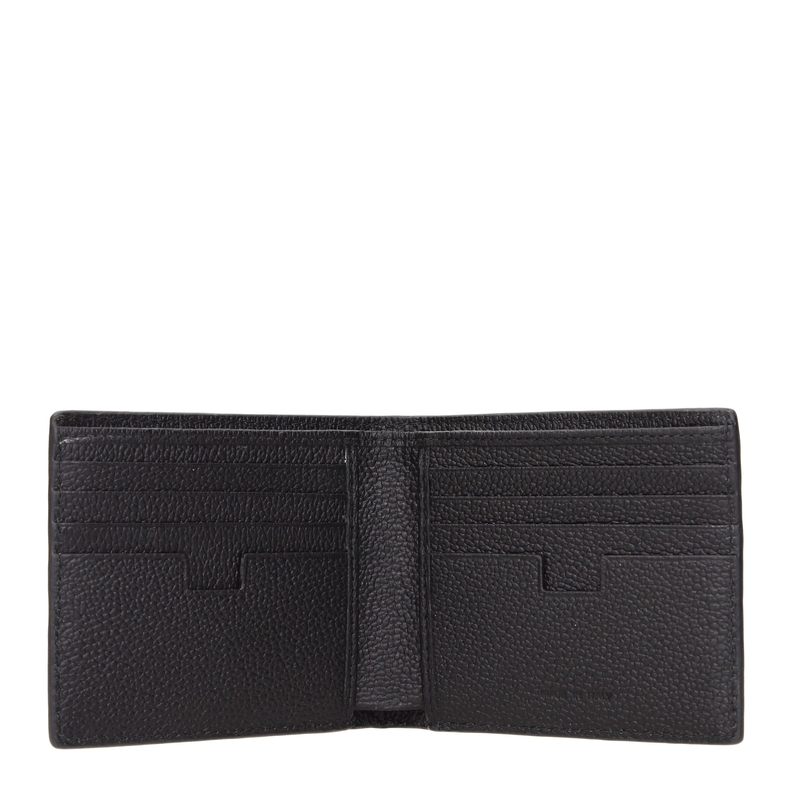 Testoni Black Leather Wallet - Image 2