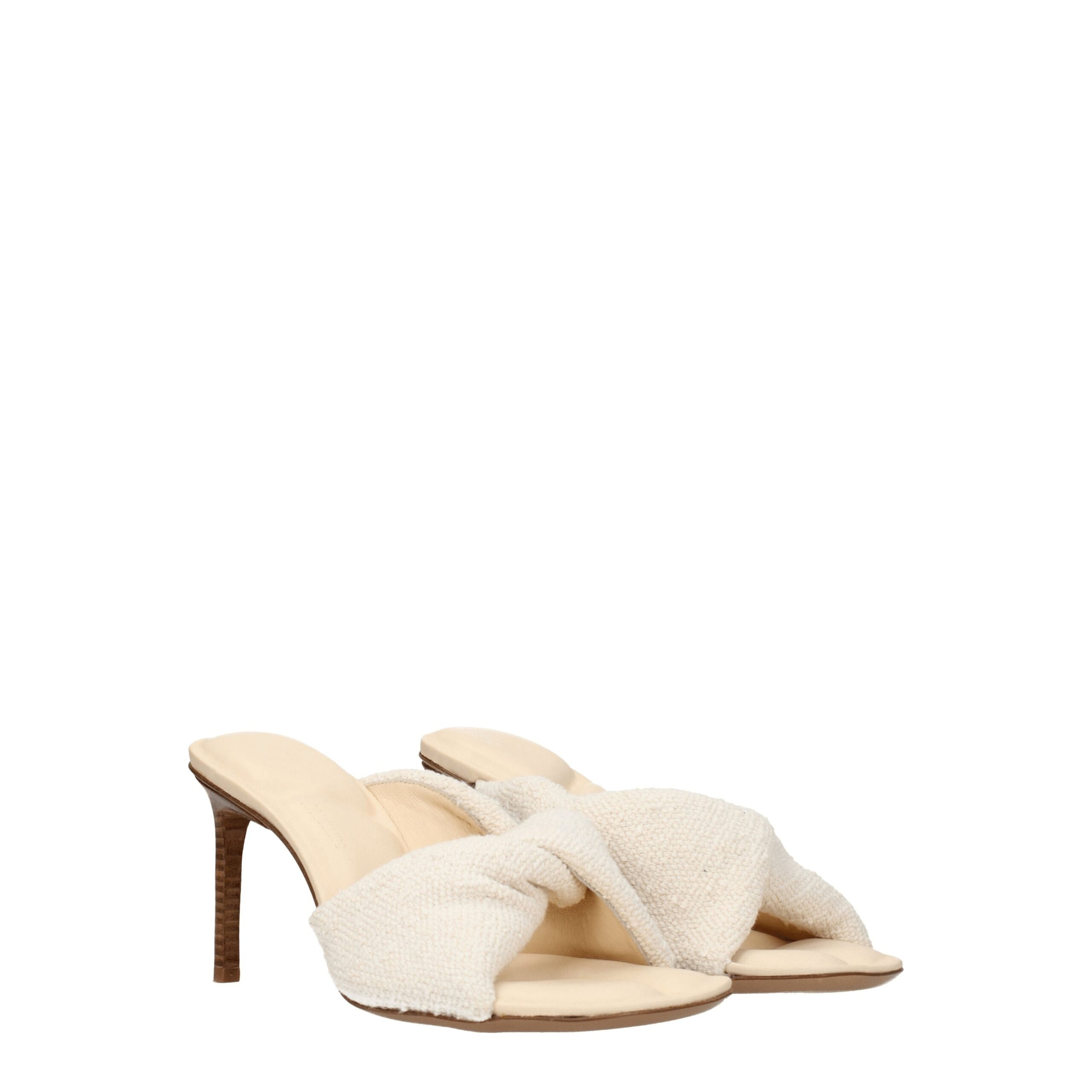 Jacquemus Beige Fabric Stiletto Heel Sandals - Image 2