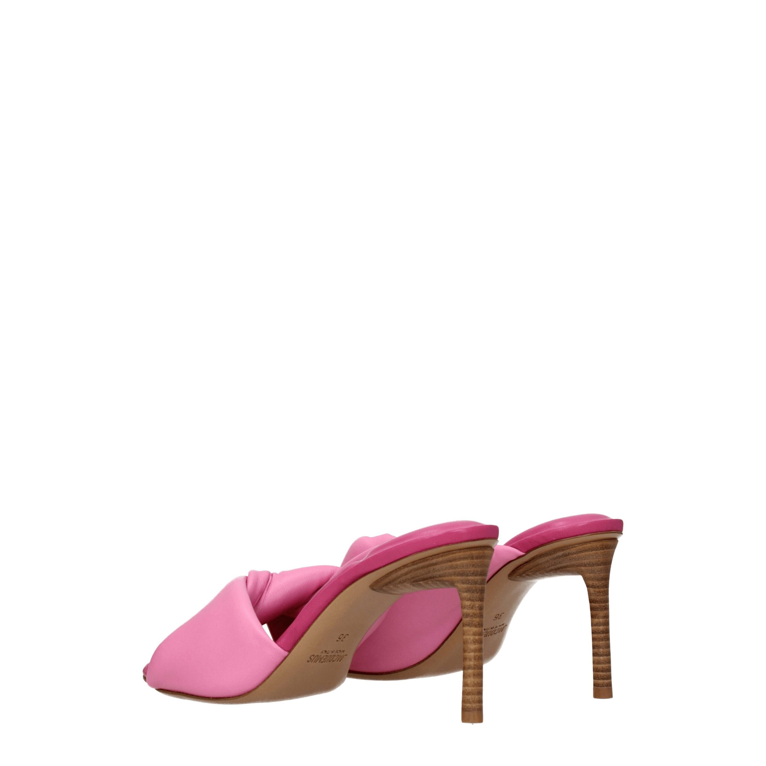 Jacquemus Pink Leather Stiletto Heels Sandals - Image 4
