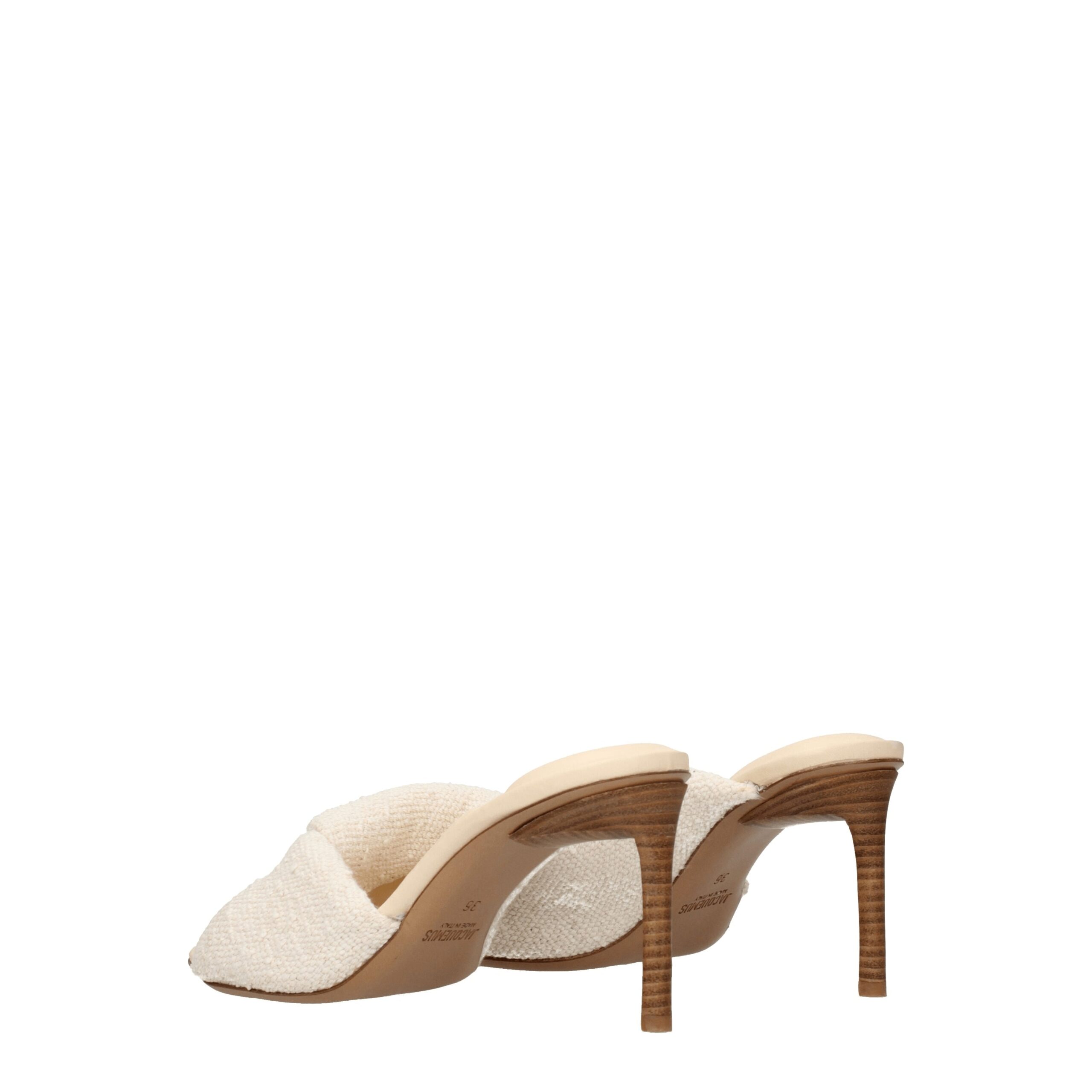 Jacquemus Beige Fabric Stiletto Heel Sandals - Image 4