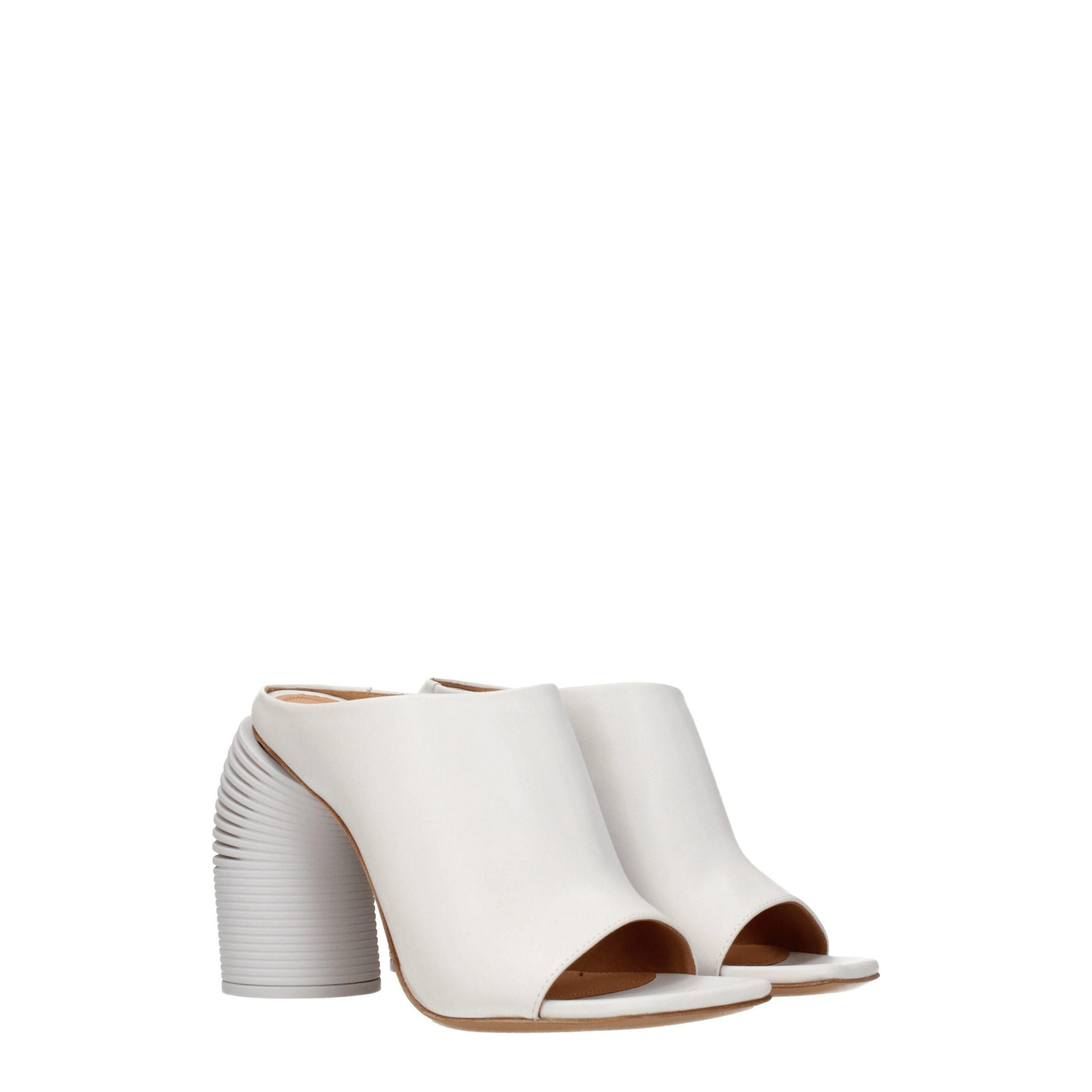 Off-White White Leather Platform Sandals - Image 2