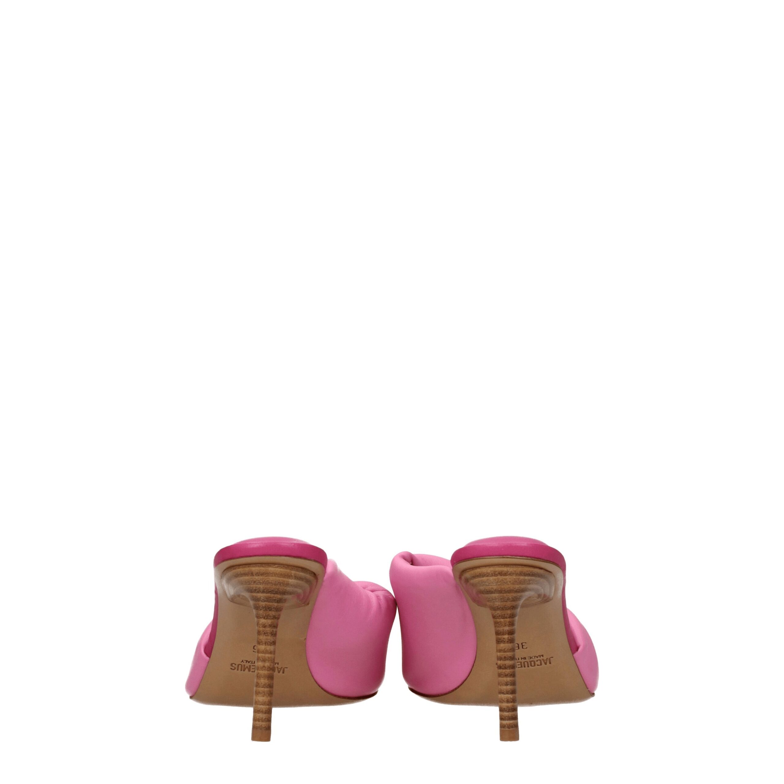 Jacquemus Pink Leather Stiletto Heels Sandals - Image 5