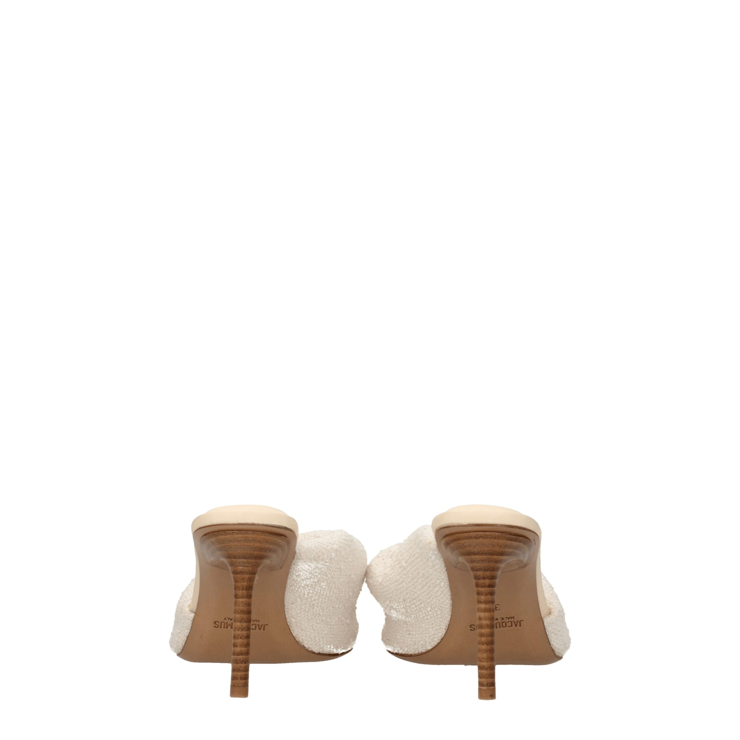 Jacquemus Beige Fabric Stiletto Heel Sandals - Image 5
