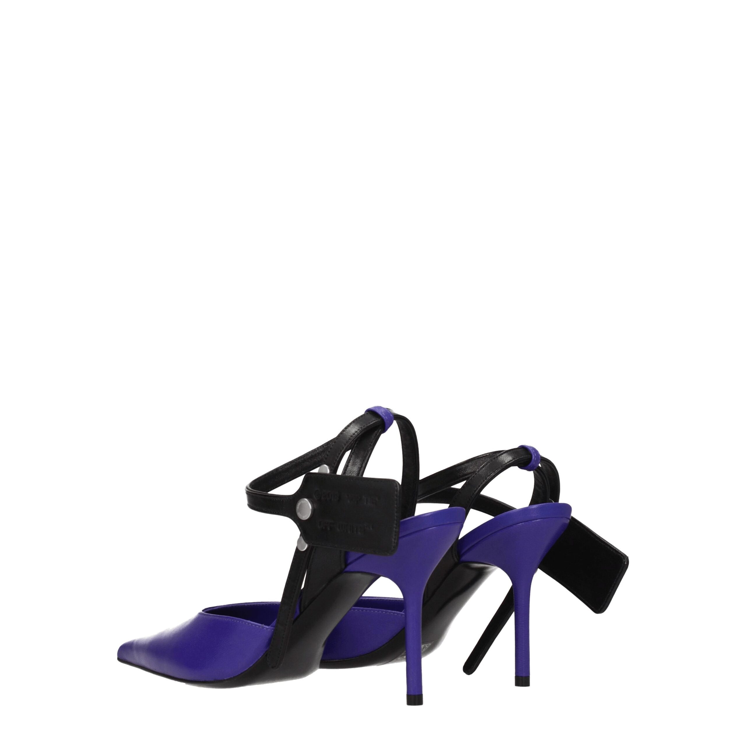 Off-White Purple Leather High Heel Pumps - Image 4