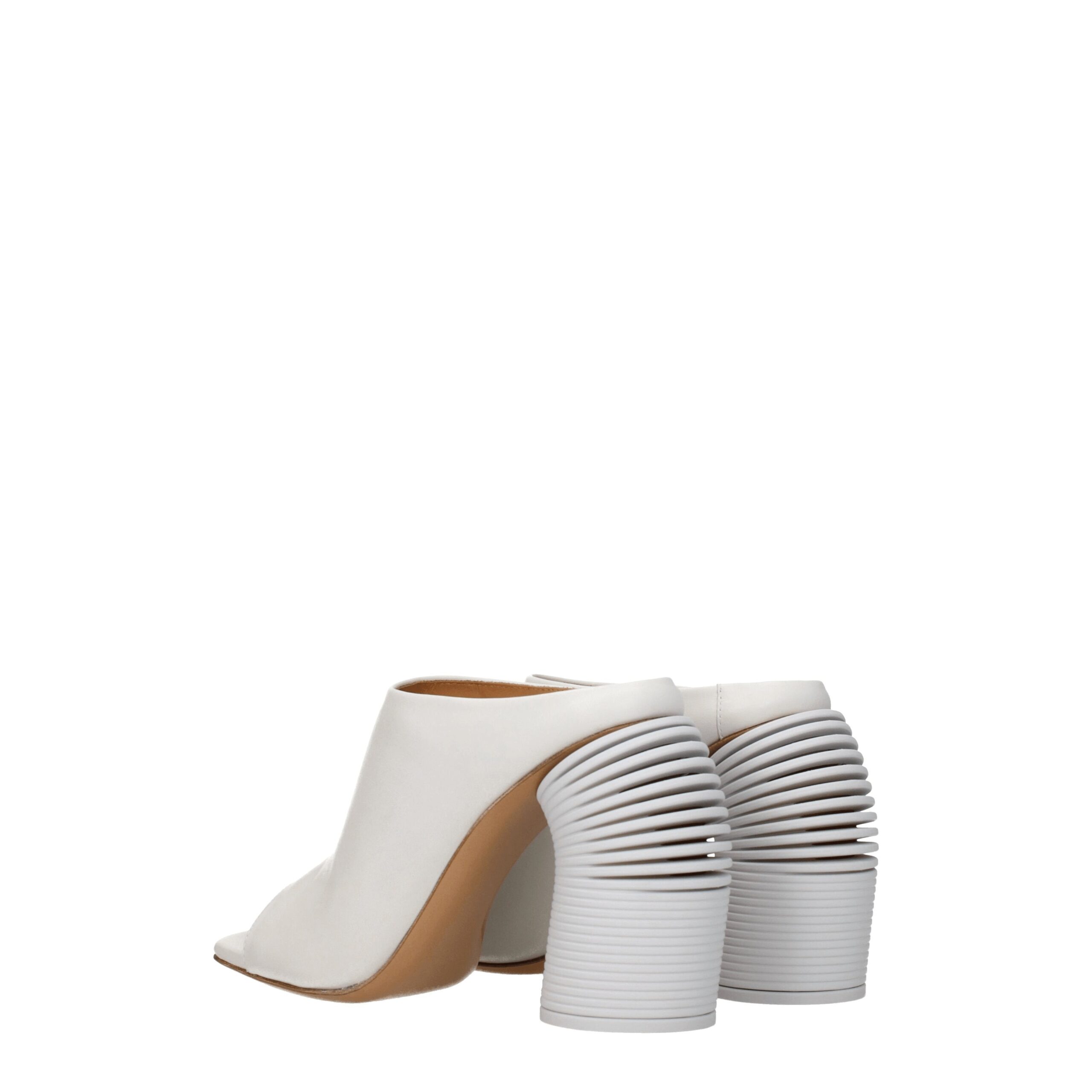 Off-White White Leather Platform Sandals - Image 4