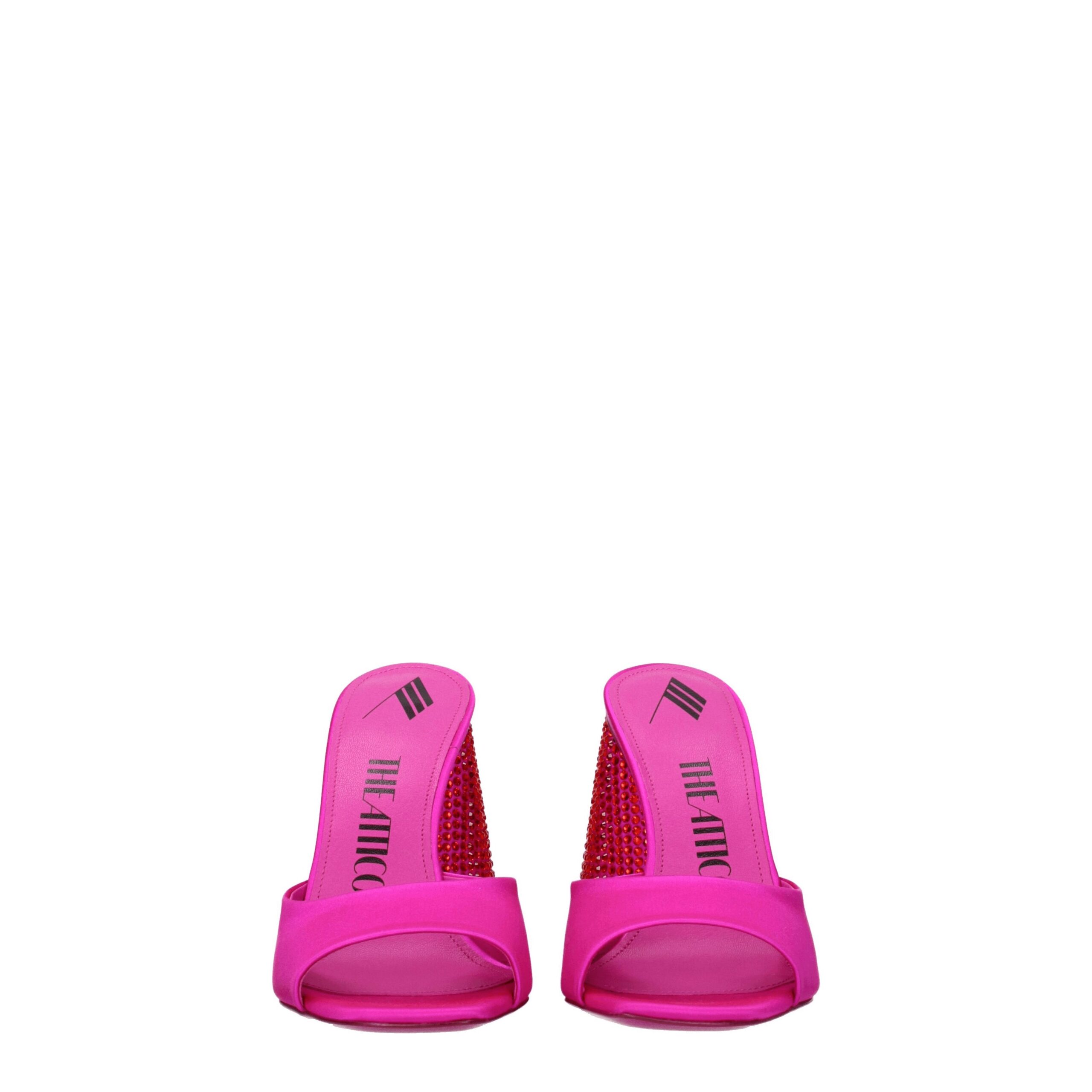 The Attico Pink Satin Platform Sandals - Image 3