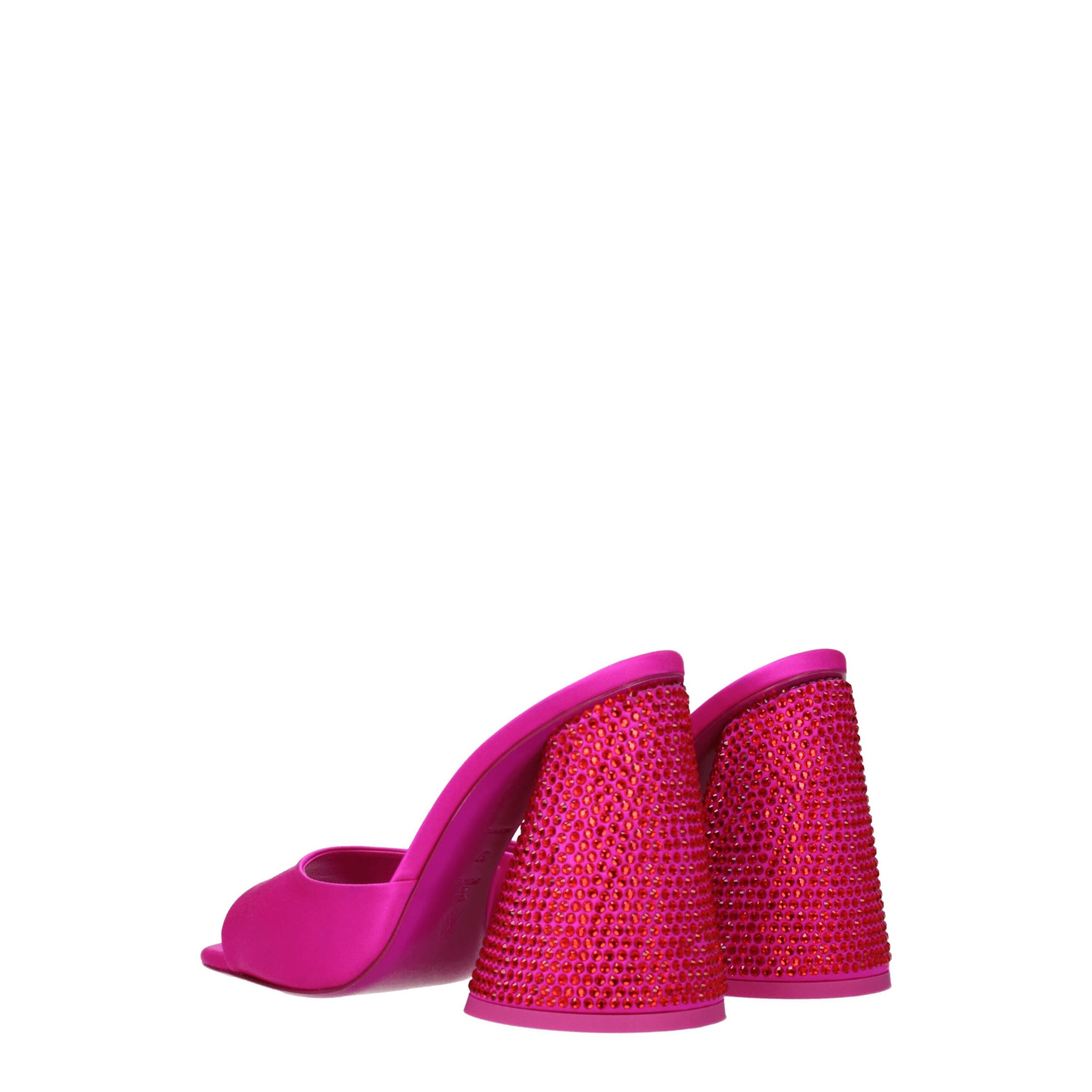 The Attico Pink Satin Platform Sandals - Image 4