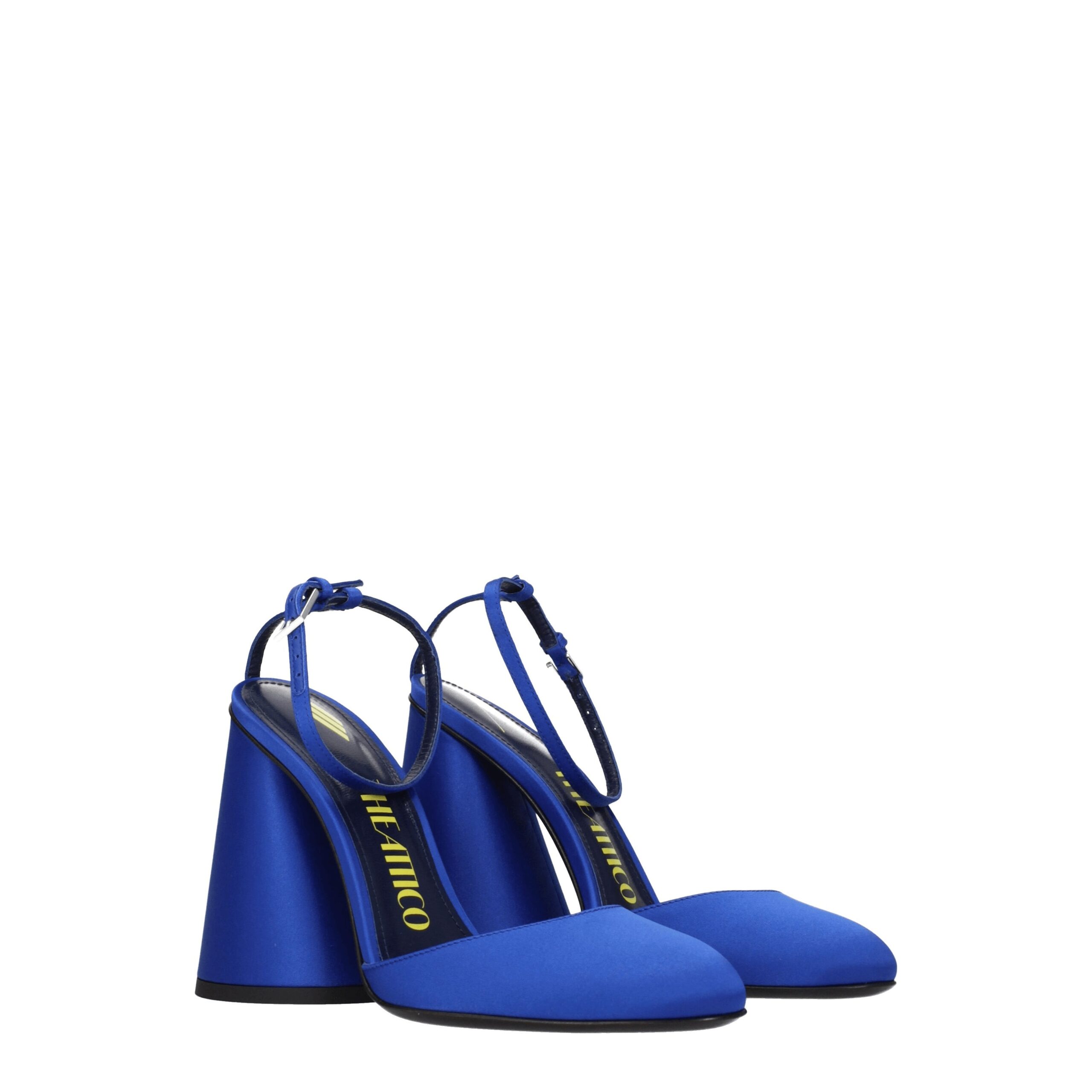 The Attico Blue Satin Platform Sandals - Image 2
