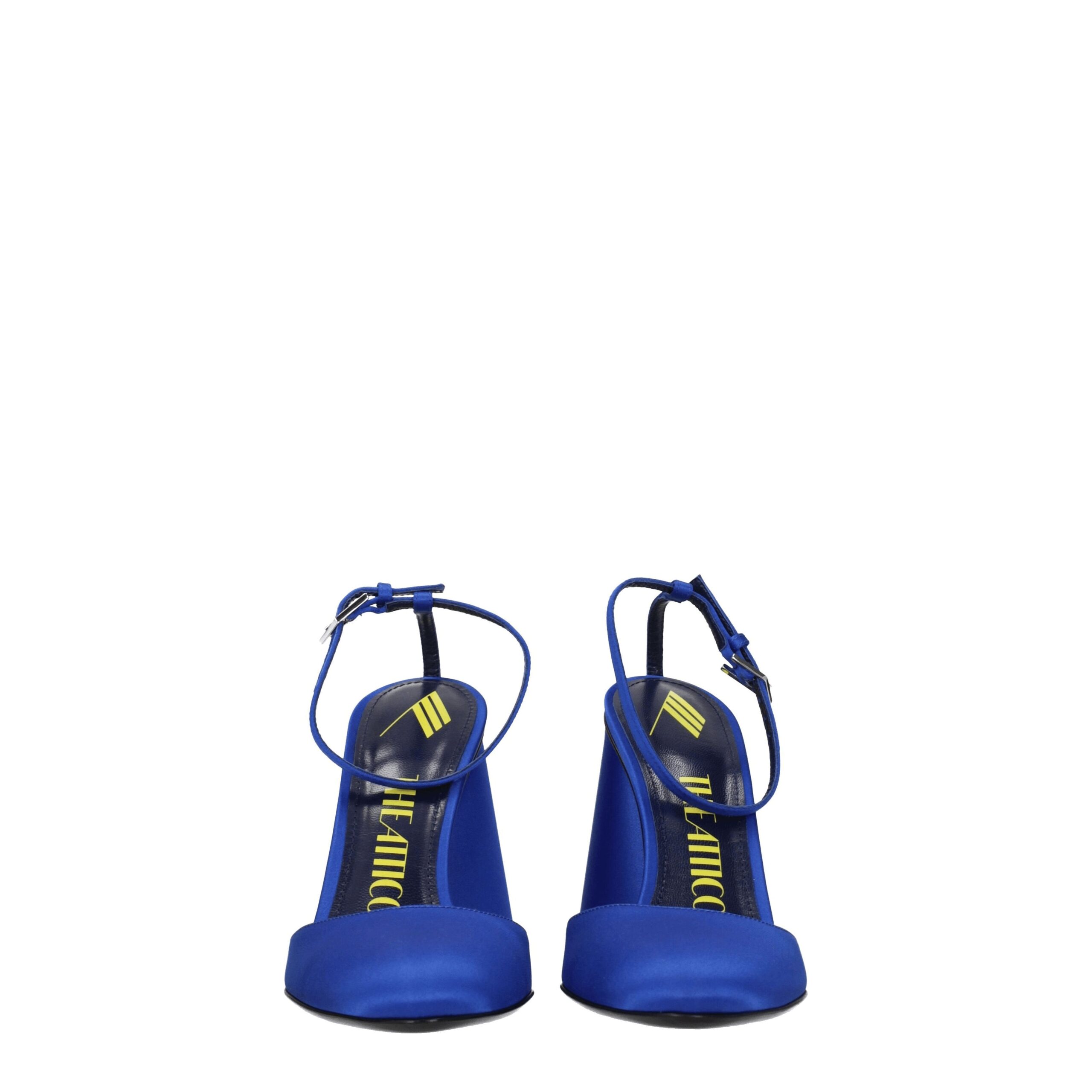 The Attico Blue Satin Platform Sandals - Image 3