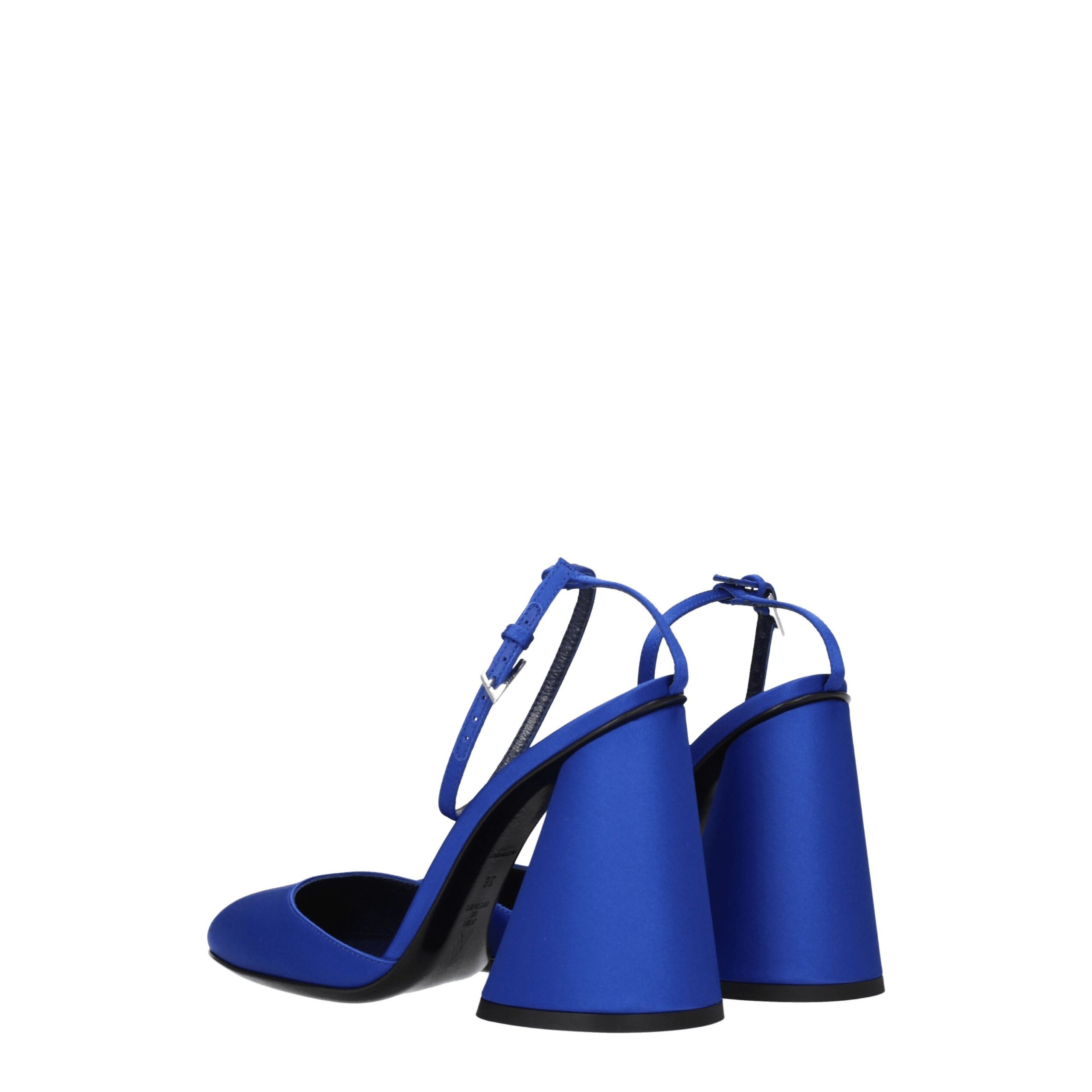 The Attico Blue Satin Platform Sandals - Image 4
