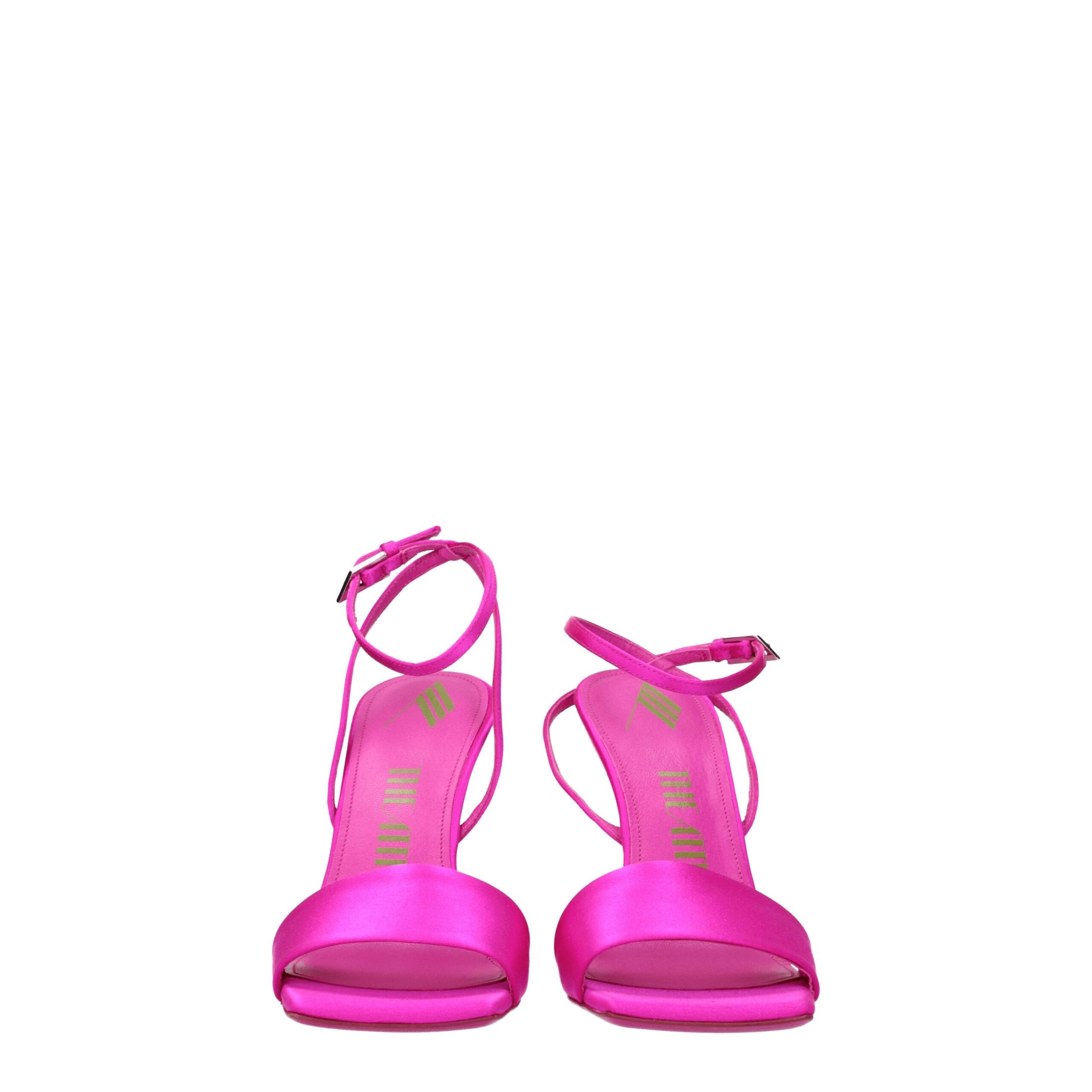 The Attico Pink Satin Platform Sandals - Image 3