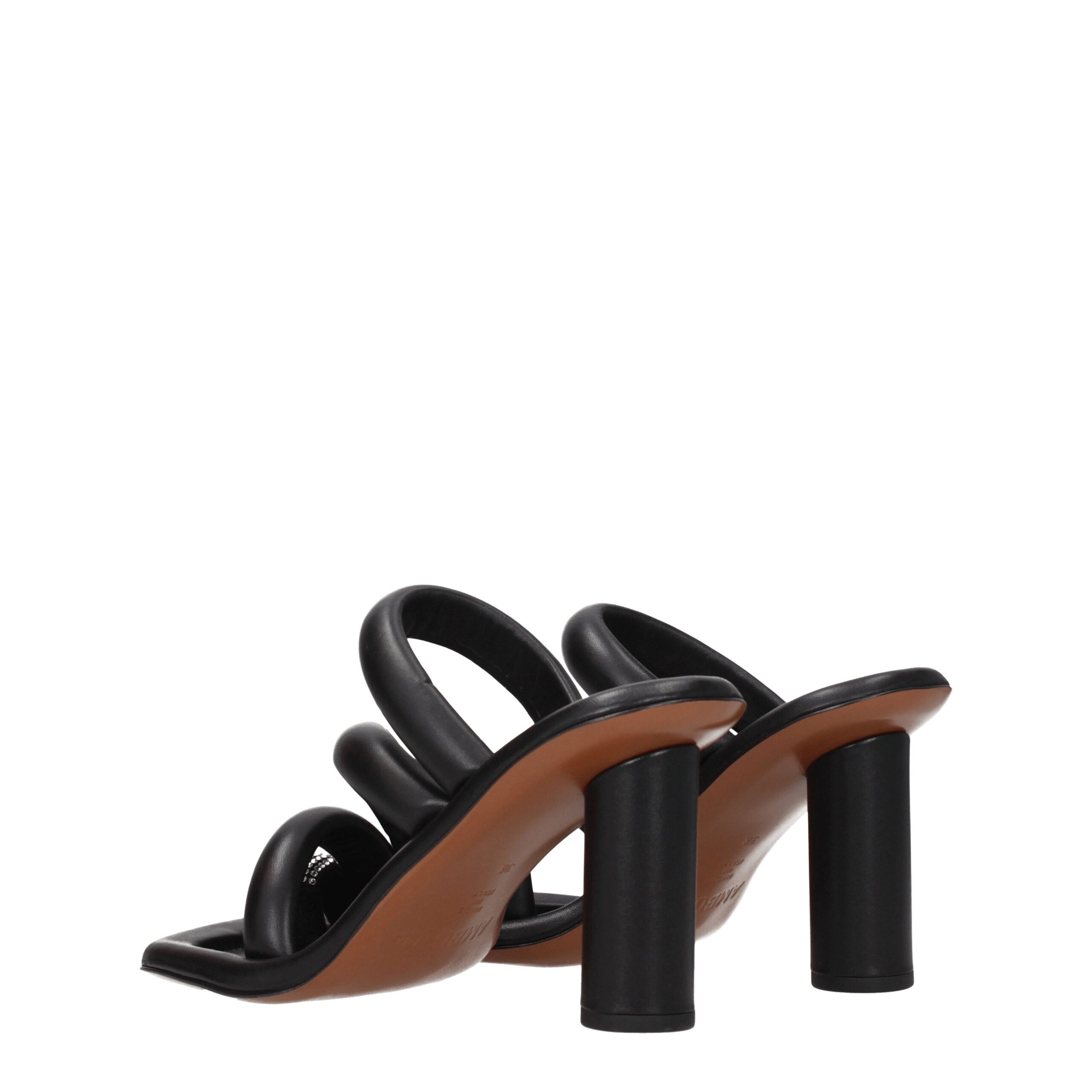 Ambush Black Leather Stiletto Heels Sandals - Image 4