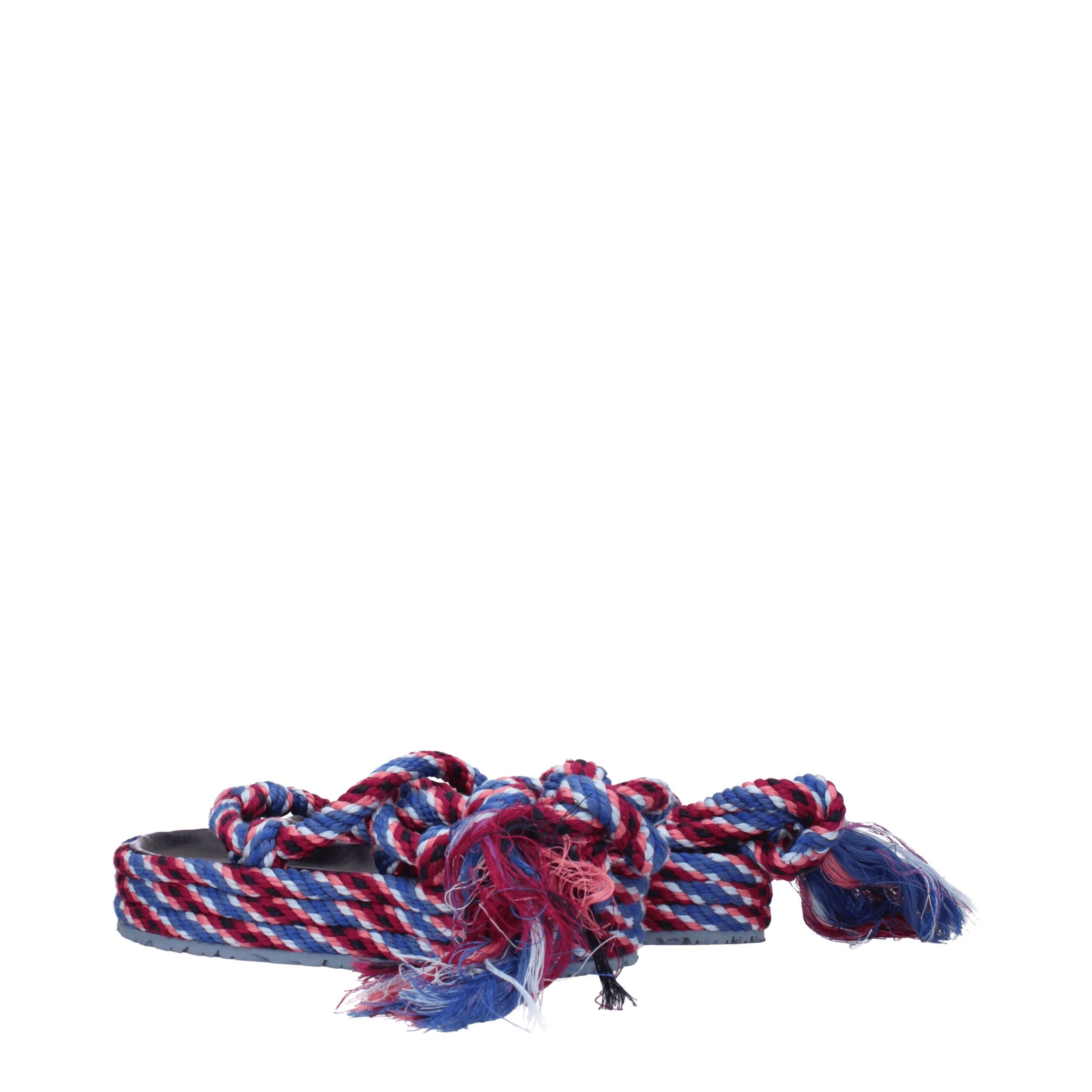 Isabel Marant Blue Fabric Flat Sandals - Image 4