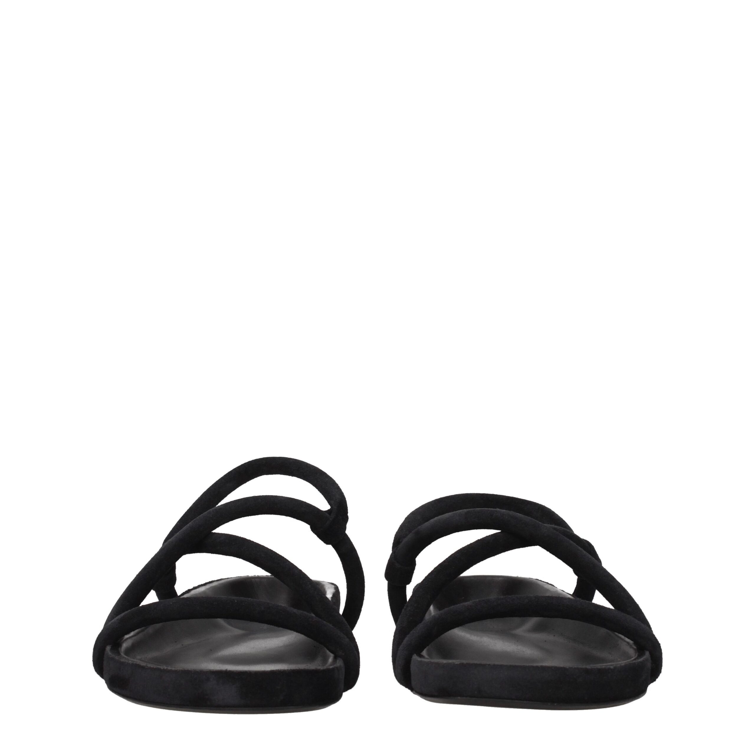 Isabel Marant Black Leather Flat Sandals - Image 3