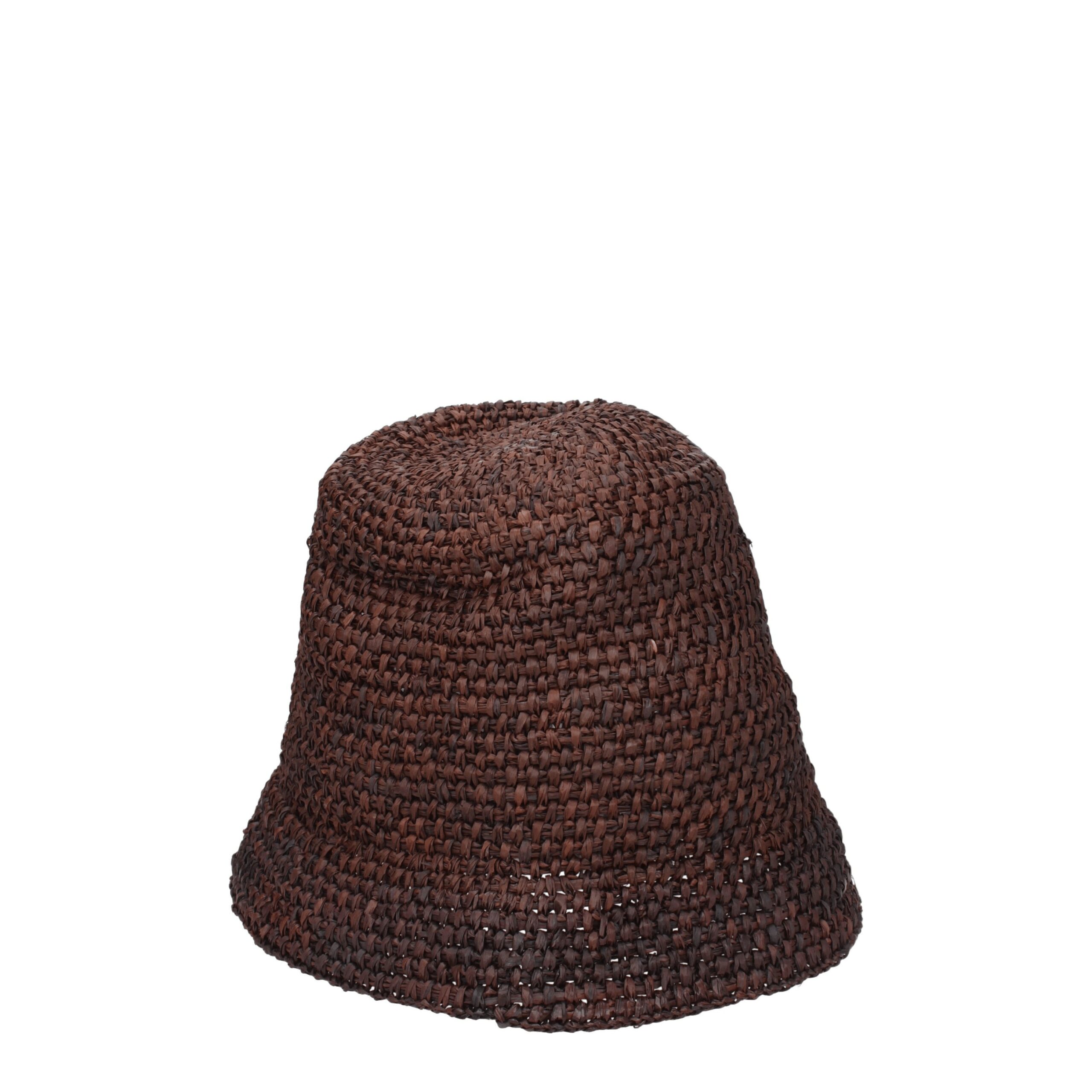 Jacquemus Brown Raffia Bucket Hats - Image 2